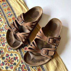Birkenstock Granada Brown Leather Sandals 39